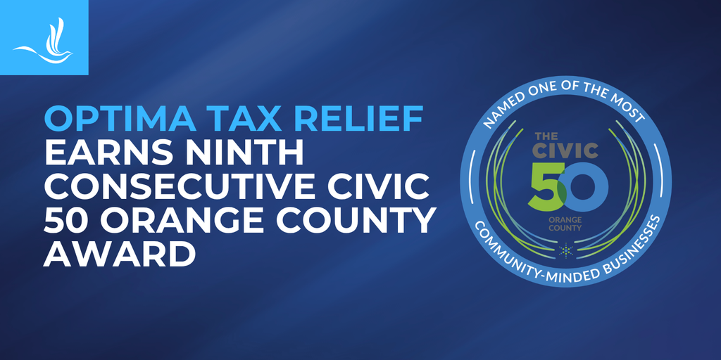 Optima Tax Relief Earns Ninth Consecutive Civic 50 Orange County Award 